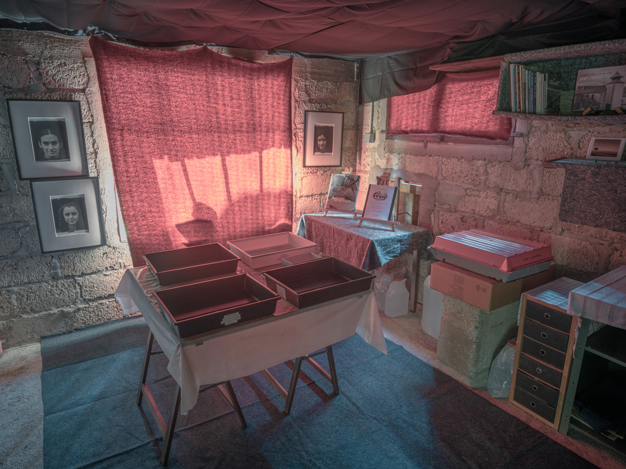 General view of La Chancelle’s darkroom